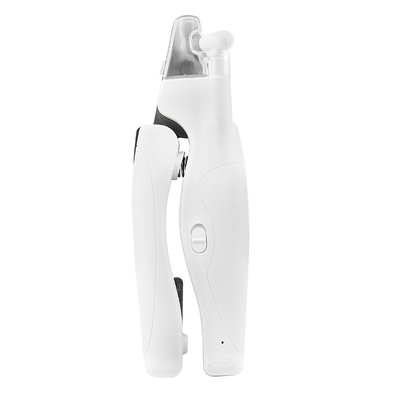 Corta-unhas LED para cães e gatos Cortador de unhas LED branco para cães com luz embutida, cabo ergonômico, protetor de segurança e lixa de unhas.