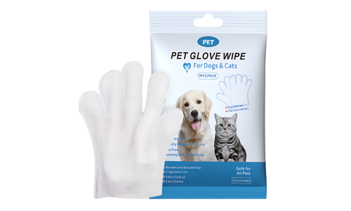 Pacote de lenços hipoalergénicos para cães e gatos, 6 unidades, para limpeza suave e desodorização.