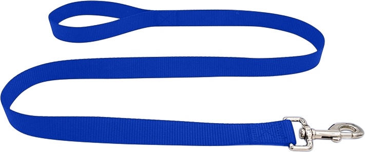 Trela para Cão Resistente Essencial Coleira de cão de nylon azul, 120cm, fácil de limpar, material durável e seguro com fecho prateado.