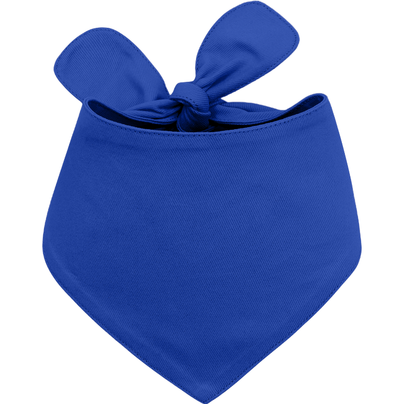 Lenço Bandana de Algodão para Cães Bandana de algodão azul para cão com nó, fácil de lavar, ideal para cães e gatos, leve e confortável para pets.