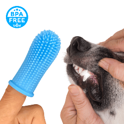 Escova de Dentes para Dedo de Silicone 360º para Cães