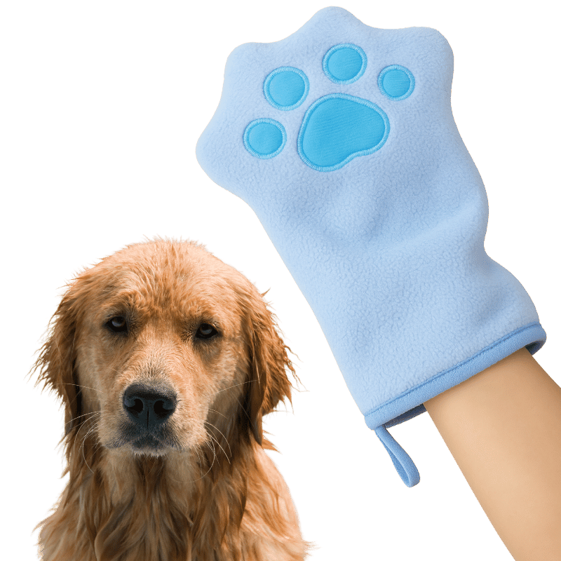 Luva de Microfibra para Secar Cães e Gatos